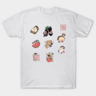 Cute Food sticker Pack 1 - Large Sticker T-Shirt